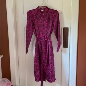 J Crew Silk Shirt Dress size 6